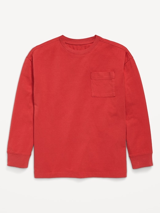 Image number 2 showing, Oversized Long-Sleeve Pocket T-Shirt for Boys