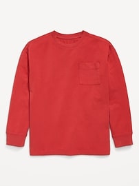 Image number 2 showing, Oversized Long-Sleeve Pocket T-Shirt for Boys