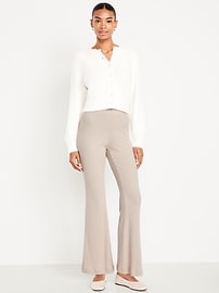 Image number 1 showing, High-Waisted Fashion Ribbed Flare Leggings