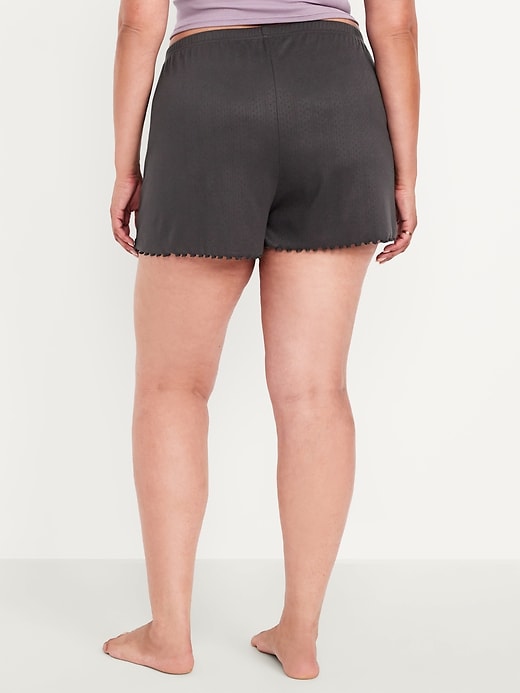 L'image numéro 7 présente Short de pyjama à taille haute en popeline