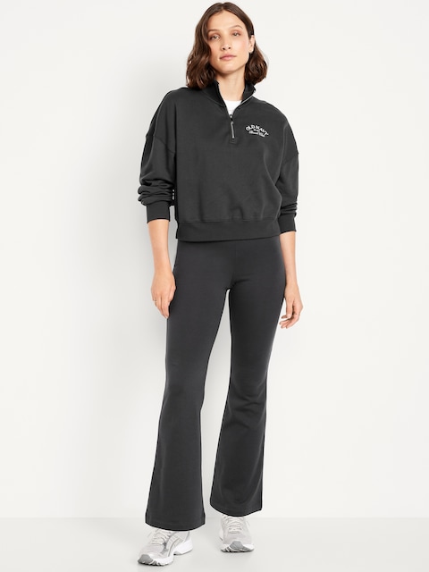 Legging évasé à taille haute doublé en molleton