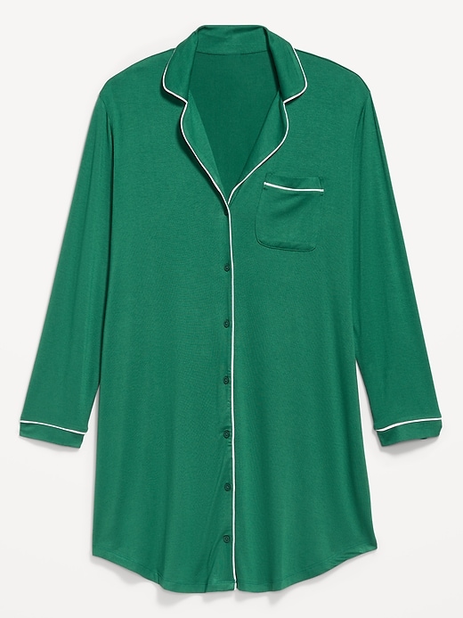Image number 4 showing, Long-Sleeve Knit Sleep Shirt