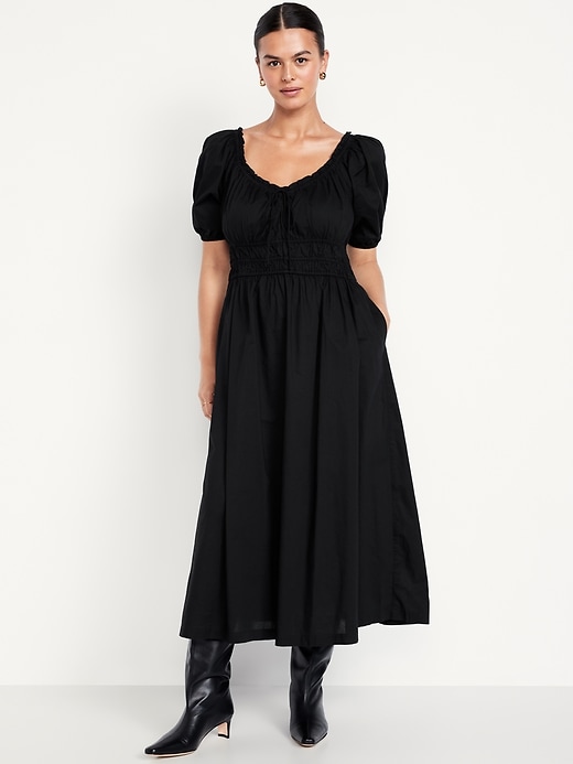 Image number 4 showing, Fit & Flare Puff-Sleeve Midi Dress