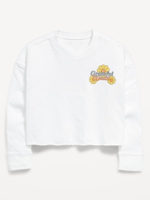 Image number 1 showing, Grateful Dead™ Long-Sleeve Cropped T-Shirt for Girls