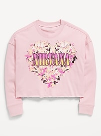 Image number 1 showing, Nirvana™ Long-Sleeve Cropped T-Shirt for Girls