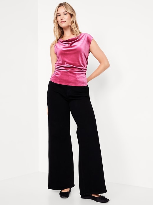 Image number 3 showing, Velvet Ruched Top