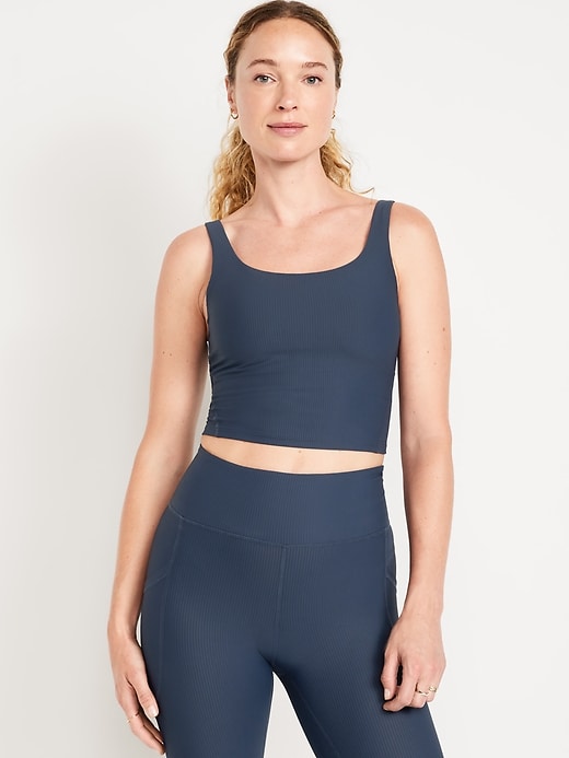 Image number 1 showing, Light Support PowerSoft Rib Longline Sports Bra