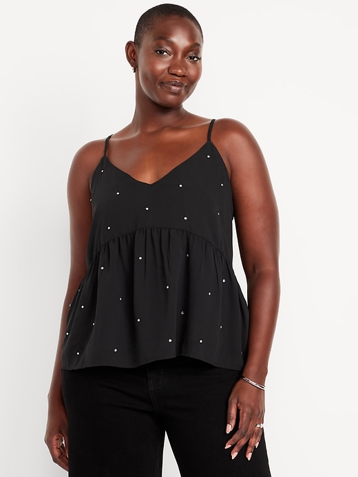 Image number 4 showing, Embellished Cami Peplum Top