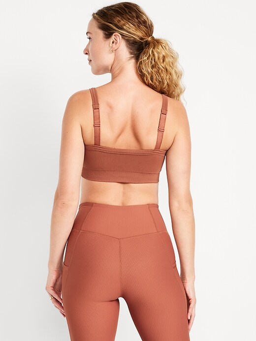 Image number 2 showing, Light Support Fluid Seamless Ribbed Sports Bra