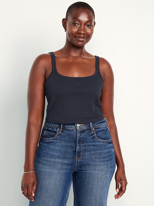 Image number 4 showing, Cropped Pointelle Cami Top