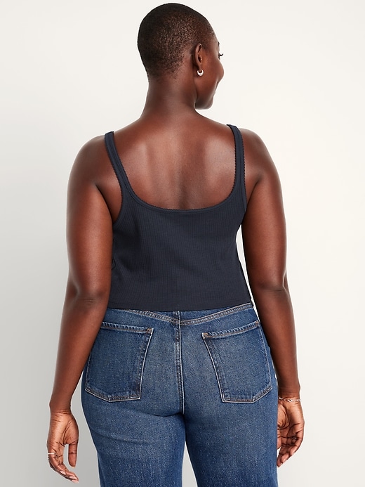 Image number 5 showing, Cropped Pointelle Cami Top