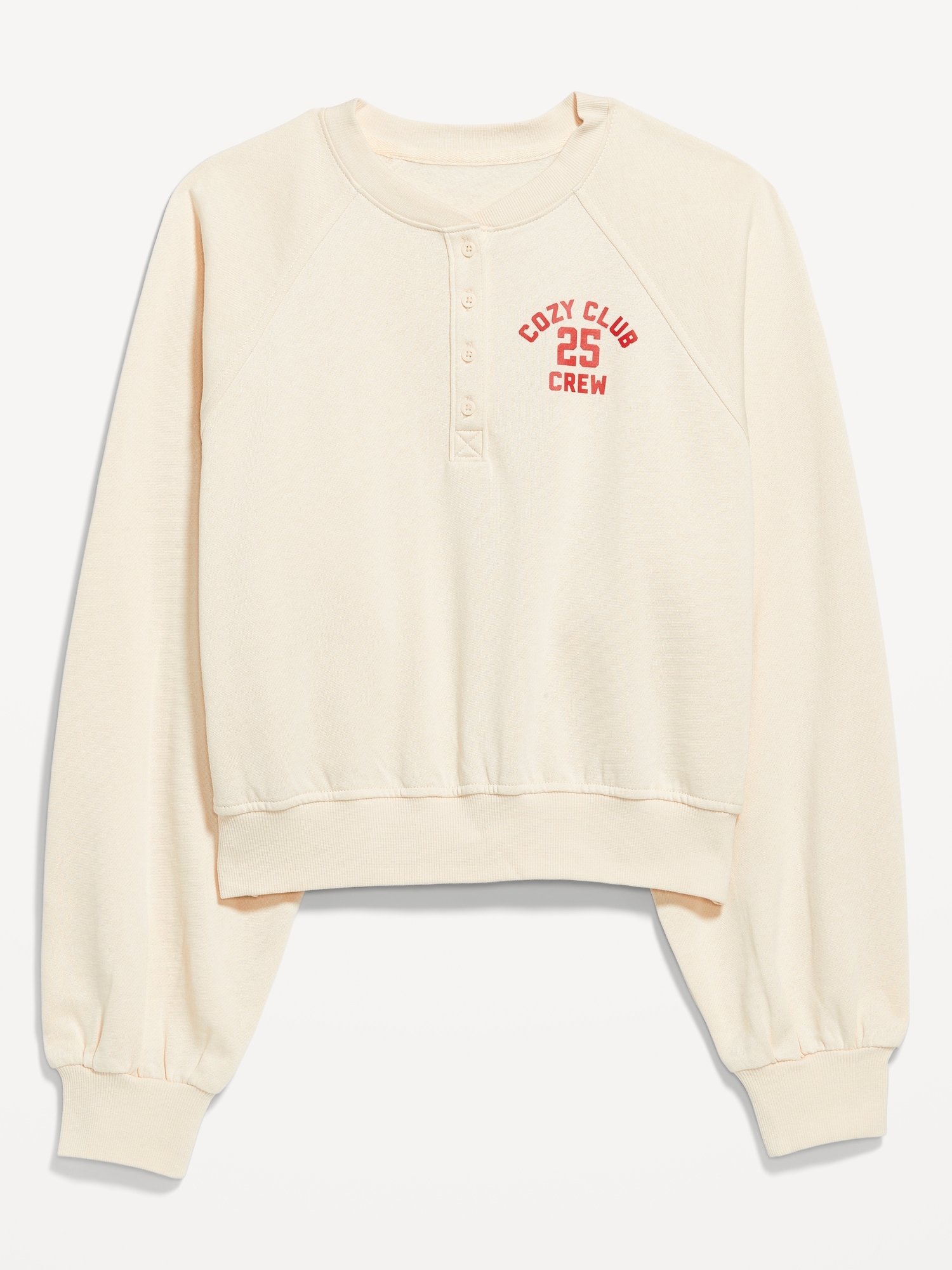 Image number 4 showing, SoComfy Oversized Button-Front Graphic Sweatshirt