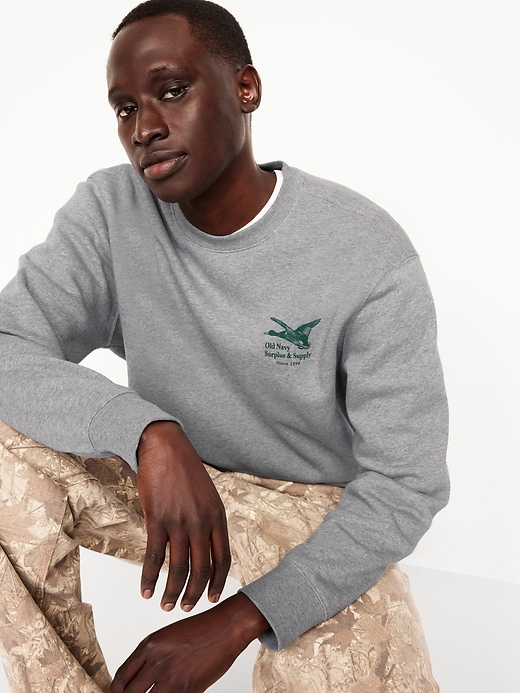 Image number 3 showing, Oversized Essential Logo-Graphic Sweatshirt