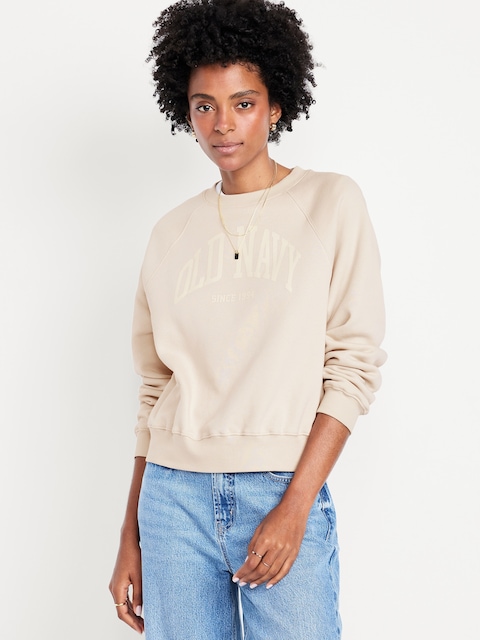 Vintage Crew-Neck Logo-Graphic Sweatshirt - A Shore Thing