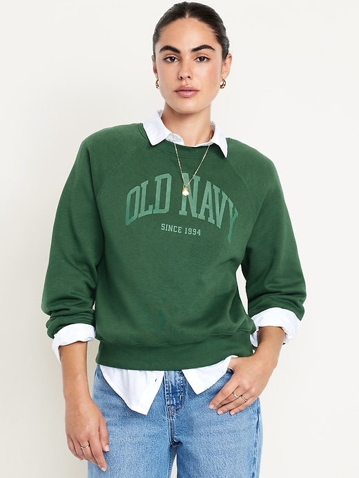 Image number 1 showing, Vintage Crew-Neck Logo-Graphic Sweatshirt