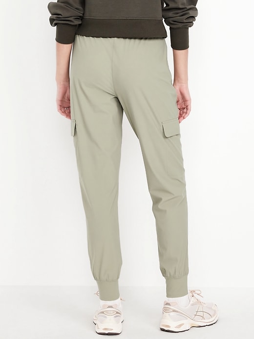 Image number 2 showing, High-Waisted SleekTech Cargo Joggers