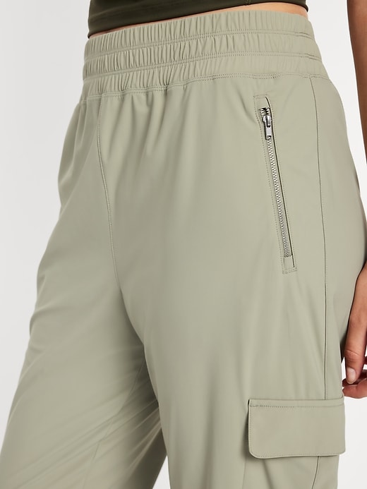 Image number 3 showing, High-Waisted SleekTech Cargo Joggers