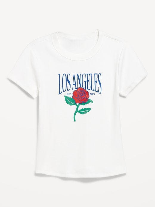 L'image numéro 3 présente T-shirt moulant à imprimé