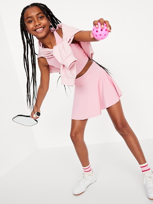 Image number 3 showing, High-Waisted PowerSoft Ribbed Skort for Girls