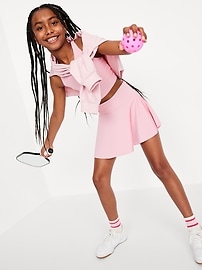 Image number 3 showing, High-Waisted PowerSoft Ribbed Skort for Girls