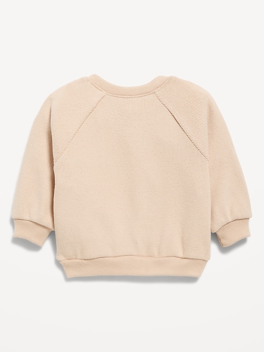 Image number 2 showing, Cozy Long-Sleeve Henley Thermal-Knit Sweatshirt for Baby