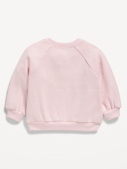 L'image numéro 2 présente Henley à manches longues en tricot gaufré pour bébé