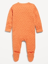 Image number 2 showing, 2-Way-Zip Sleep & Play Graphic Footed One-Piece for Baby