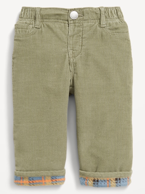 Pantalon coupe généreuse à jambe droite en velours côtelé pour Bébé