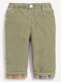 Image number 1 showing, Baggy Straight-Leg Corduroy Pants for Baby