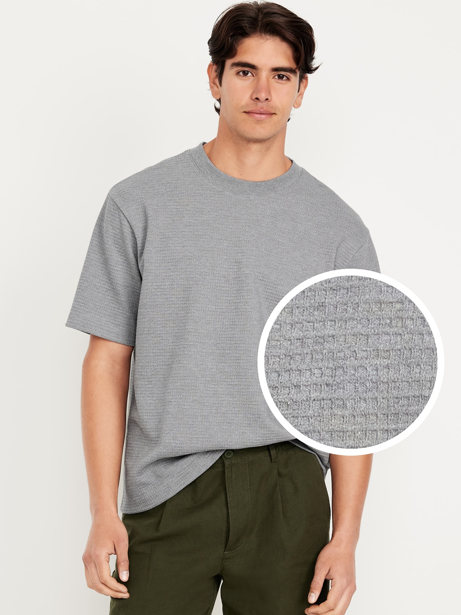 Heavyweight Crew-Neck Waffle T-Shirt