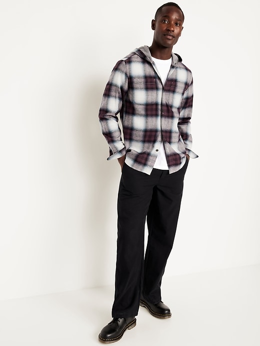 Image number 3 showing, Hooded Plaid Flannel Shirt