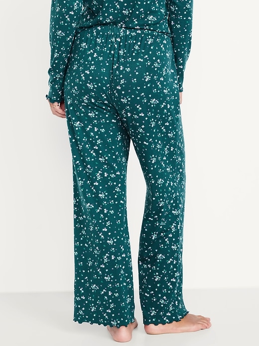 Image number 6 showing, High-Waisted Cozy Rib Pajama Pants
