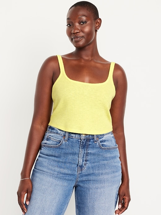 Image number 4 showing, Cropped Pointelle Cami Top