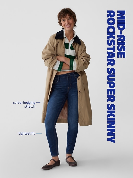 L'image numéro 6 présente Jean Rockstar super ajusté à Extensibilité 360° à taille très haute