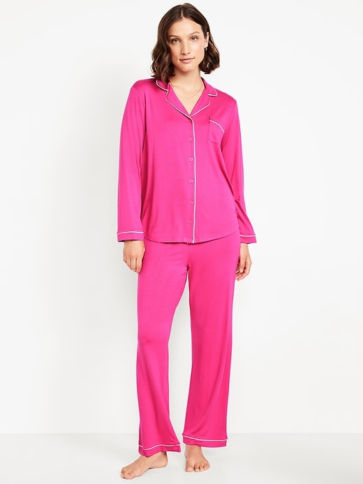 Image number 1 showing, Sunday Sleep Knit Jersey Pant Set