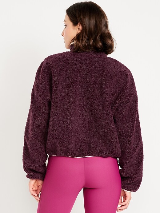 Image number 2 showing, Loose Sherpa Quarter-Zip Pullover