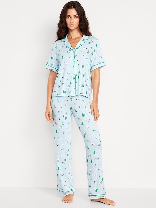 Image number 1 showing, Sunday Sleep Knit Jersey Pant Set