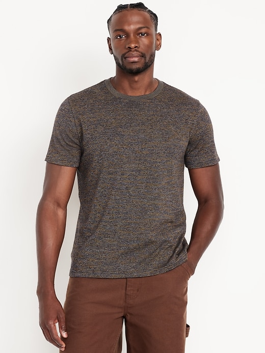 L'image numéro 1 présente T-shirt ras du cou à rayures
