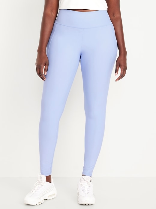 L'image numéro 4 présente Legging PowerSoft à poche à taille haute pleine longueur