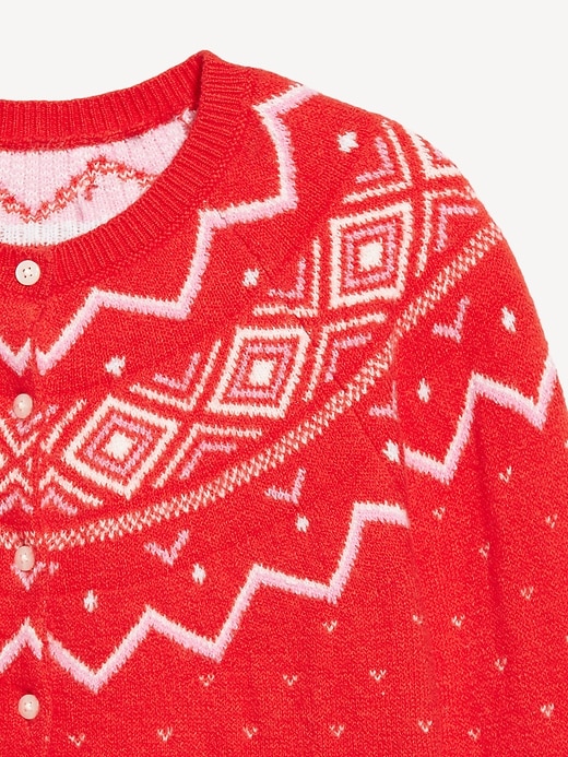 Image number 5 showing, SoSoft Cropped Fair Isle Cardigan Sweater