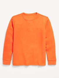 L'image numéro 1 présente T-shirt à manches longues en tricot isotherme gaufré pour garçon