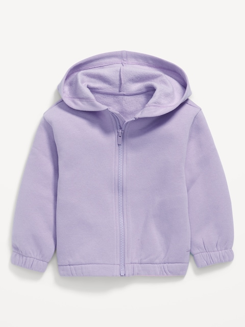 Veste à capuchon en molleton pour toute-petite fille - Sauge