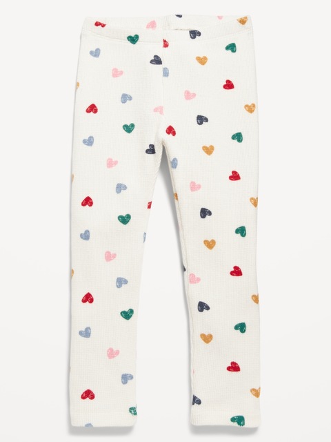 Printed Waffle-Knit Leggings for Toddler Girls