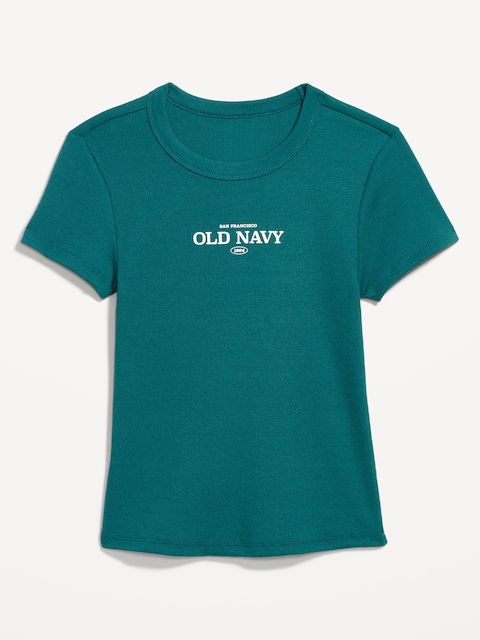 T-shirt moulant à logo imprimé