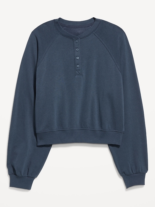 Image number 4 showing, SoComfy Oversized Button-Front Sweatshirt