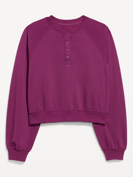 Image number 3 showing, SoComfy Oversized Button-Front Sweatshirt