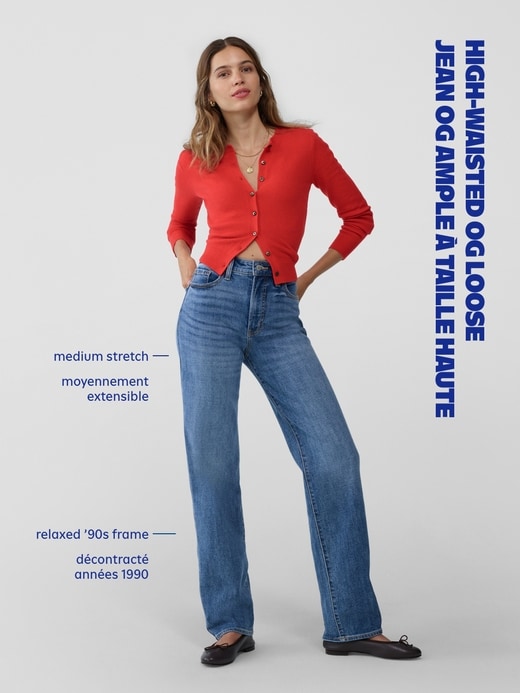 L'image numéro 5 présente Jean OG utilitaire ample à taille haute