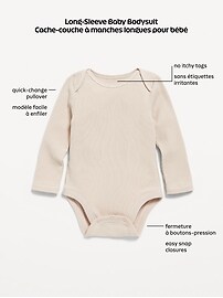 View large product image 3 of 3. Printed Unisex Long-Sleeve Bodysuit for Baby