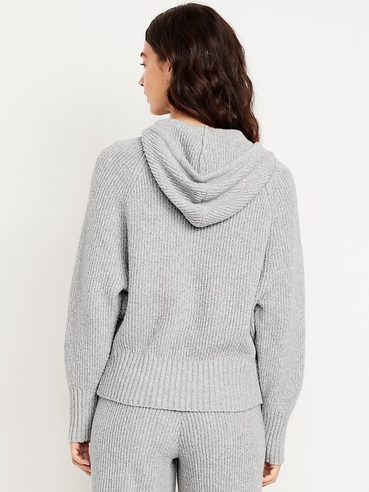 Image number 2 showing, Bouclé Pullover Hoodie Sweater