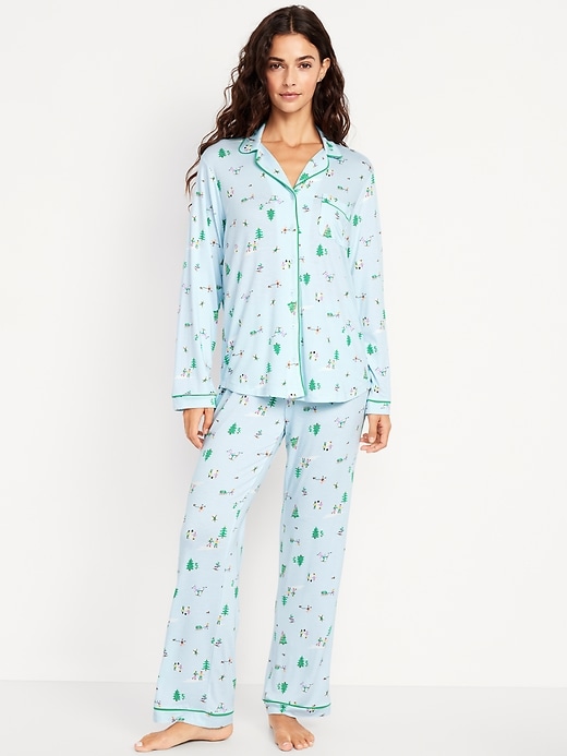 Image number 1 showing, Sunday Sleep Knit Jersey Pant Set